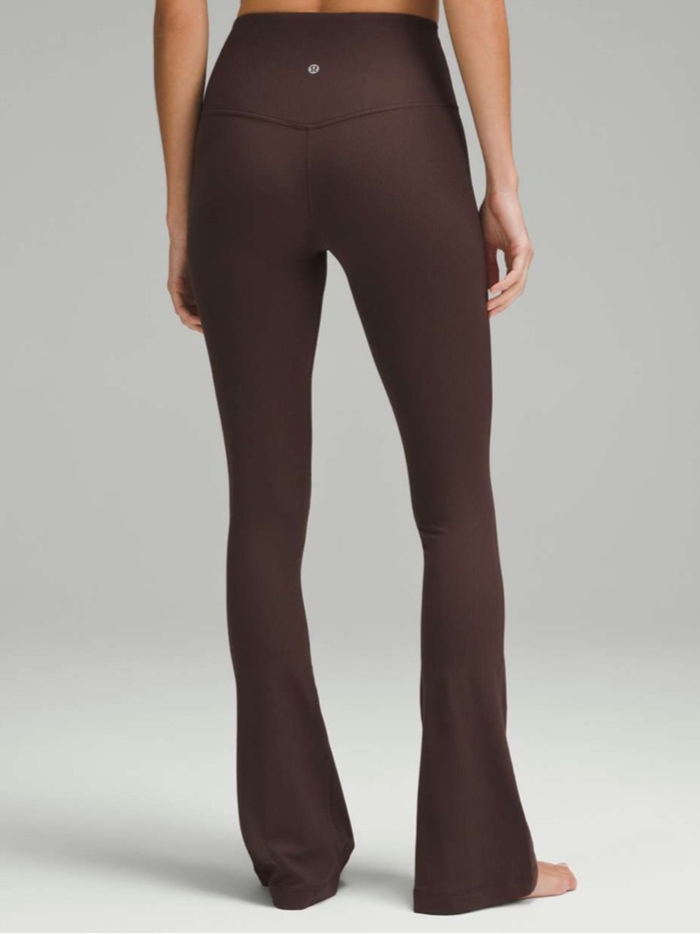lululemon athletica Align High-Rise Ribbed Mini-Flared Pant — Espresso Brown